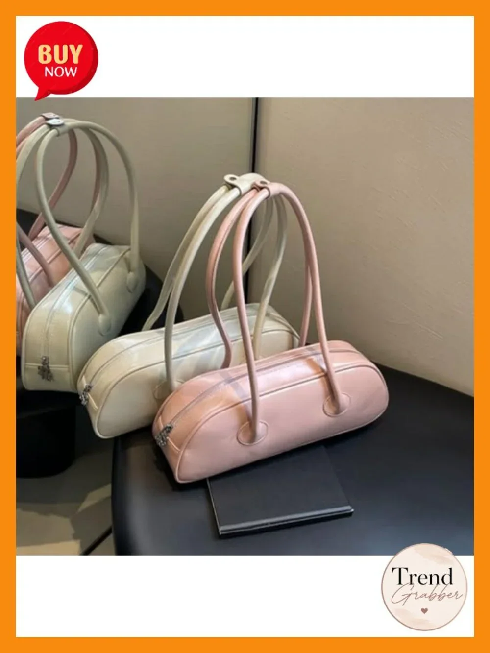 Small PU Leather Hobo Bag with Top Handle Shoulder Bag Waterproof